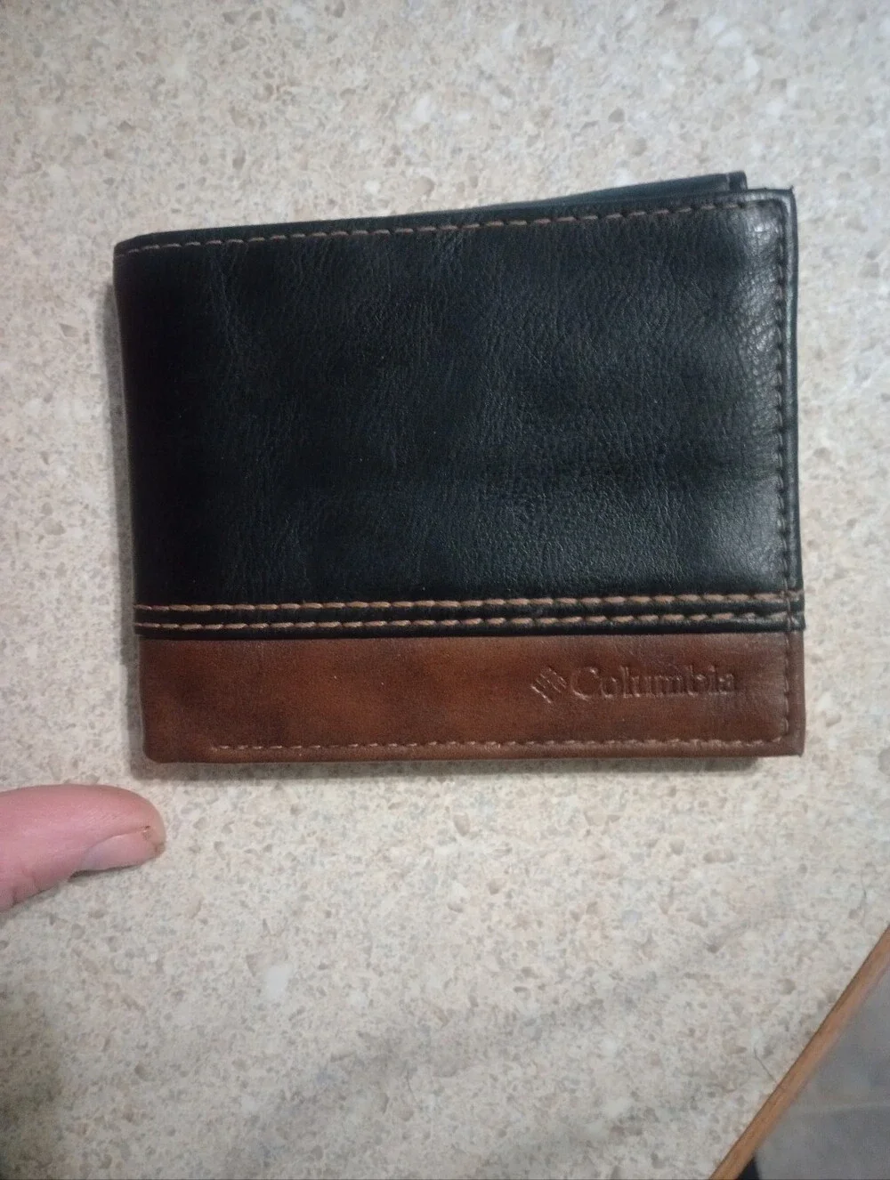 Columbia Black and Brown Bi-Fold Wallet